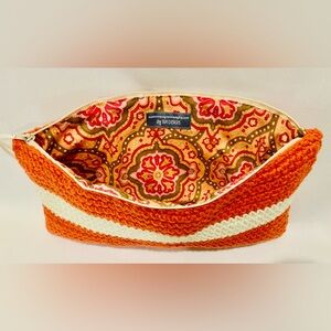 Boho Crocheted Grannycore Bag - Boutique Travel Case - Organizer Handmade